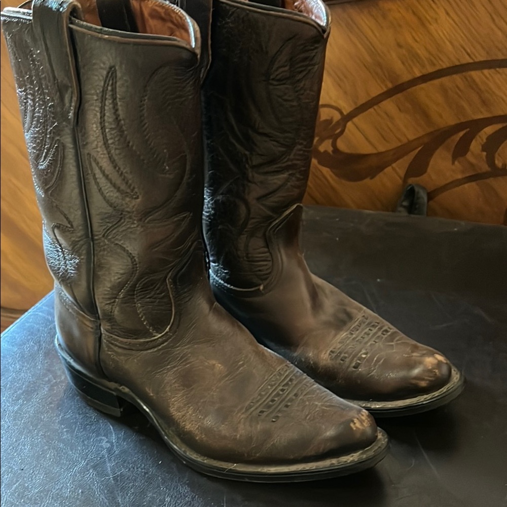 Brown Leather Cowboy Boots